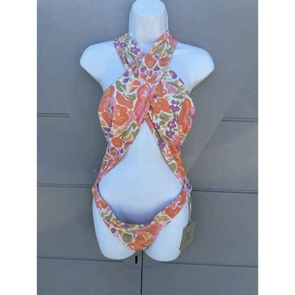 Stone Fox Swim $200 NWT X-Large Azalea Bloom One Piece Swim Free People - Picture 7 of 14